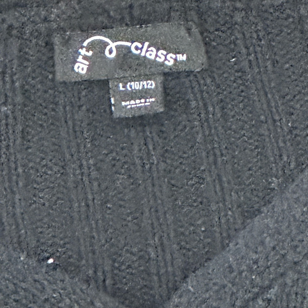 art class Black Ribbed Button-Up Cardigan - Picture 2 of 3